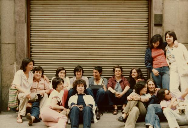 Primera trobada de lesbianes - Coordinadora Madrid, autoria  Amparo Cardaño,  Fundo de Gretel Ammann Martínez, Centre de Documentació de Ca la Dona, Barcelona.